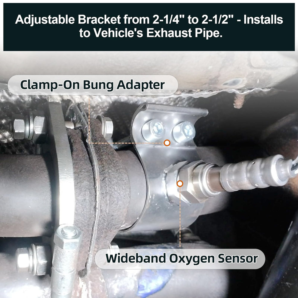 HEBRAR adapter mounted on exhaust in use demonstrating quick no-weld installation benefit