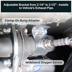 HEBRAR adapter mounted on exhaust in use demonstrating quick no-weld installation benefit
