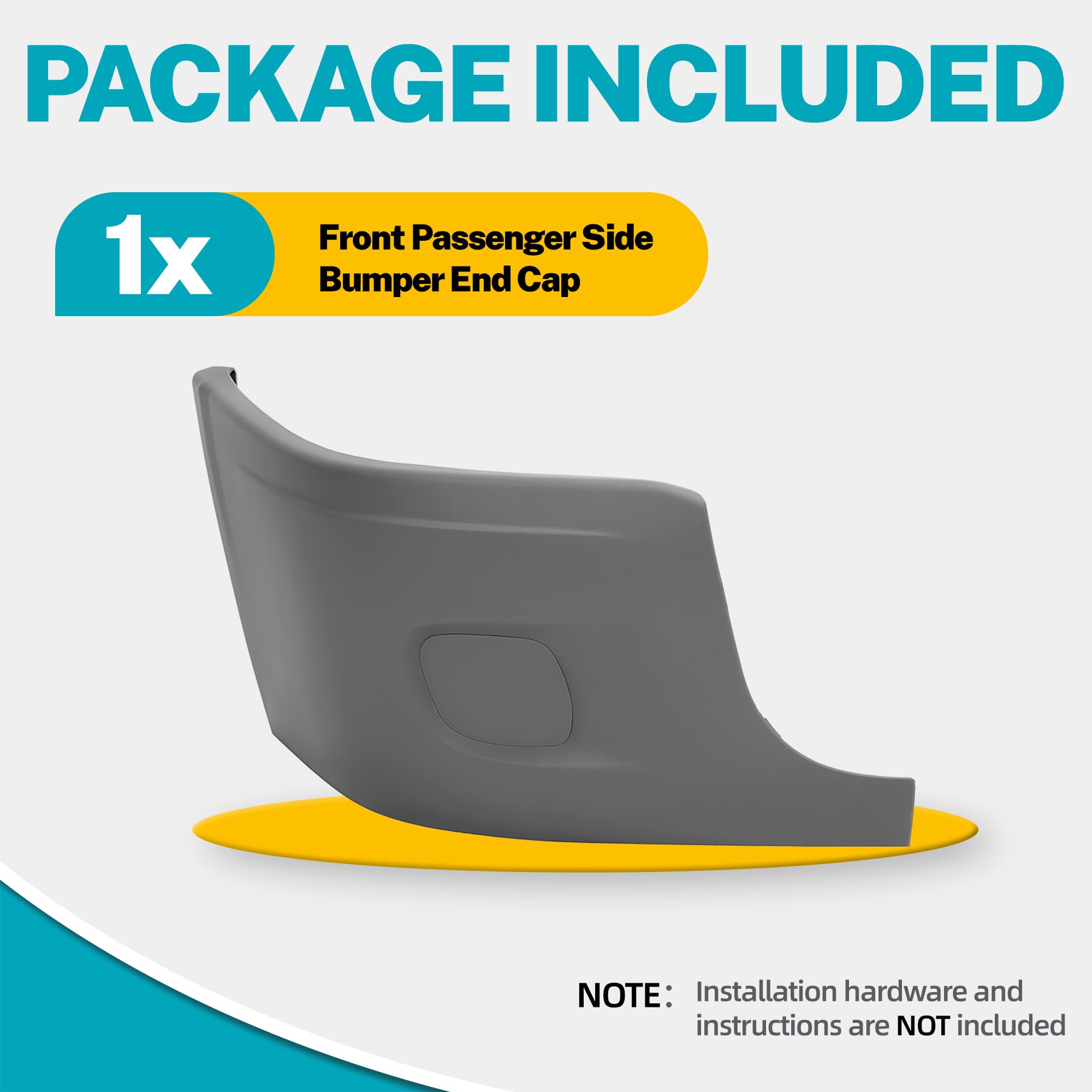 HECASA bumper end cap edge highlighting impact point protection and reduced damage