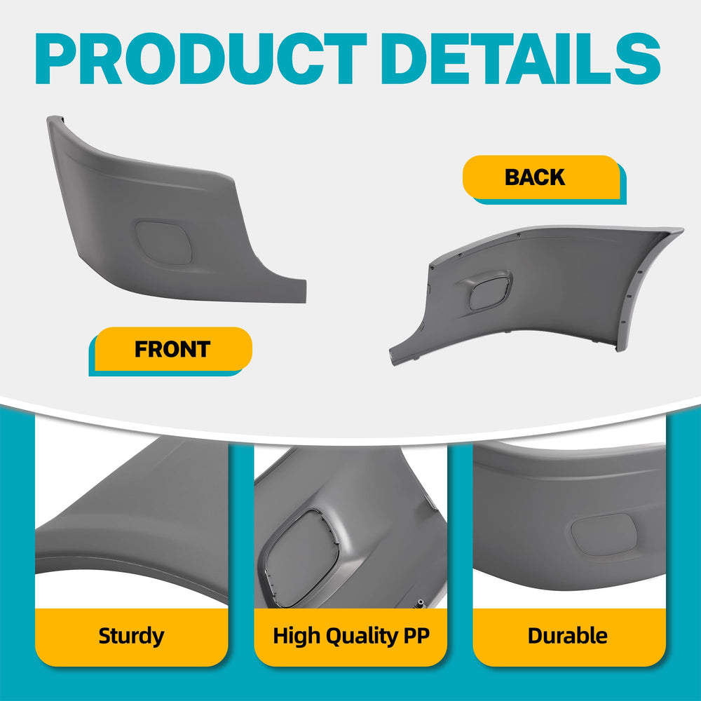 HECASA bumper end cap side profile showing shape and accurate fitment benefit