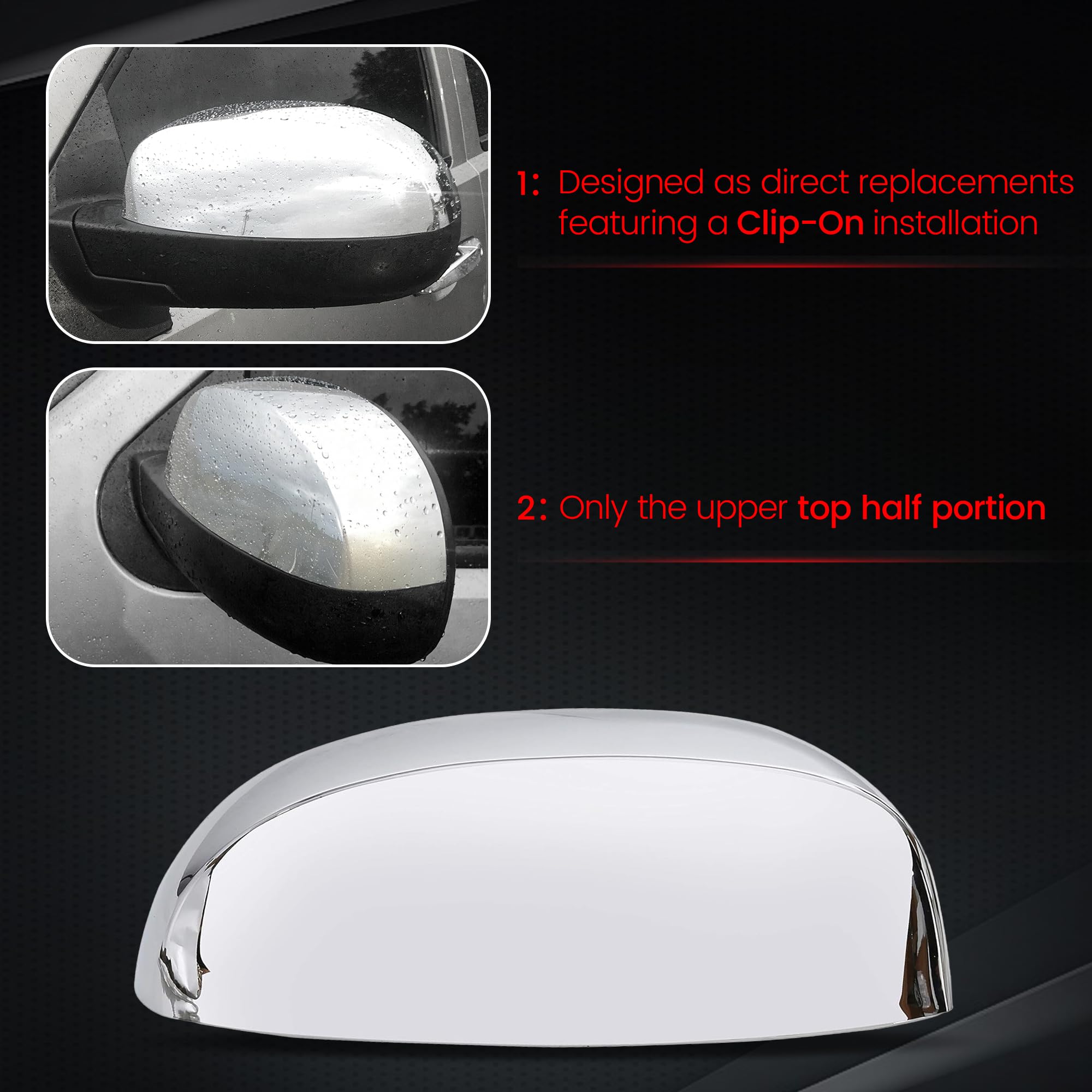 HECASA closeup of chrome finish showing durable reflective surface