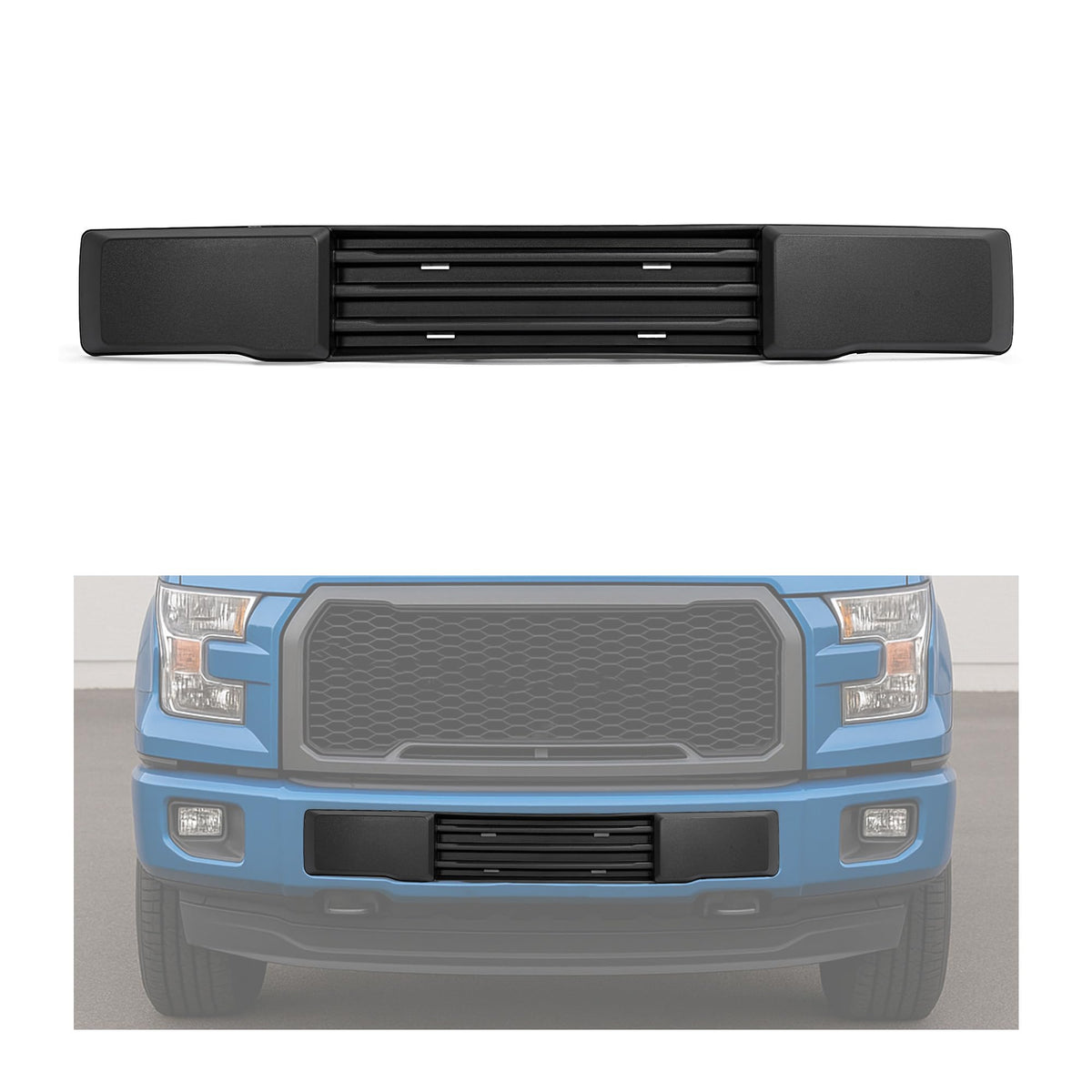HECASA front bumper cover front view showing factory contours and fit benefits