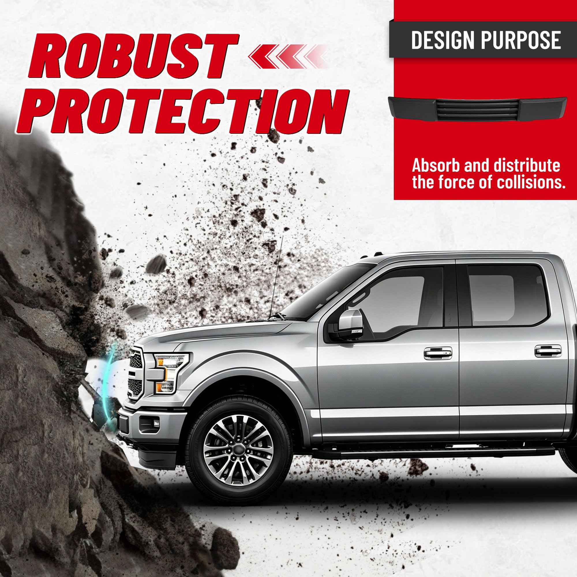 HECASA bumper installed on F150 demonstrating restored front appearance