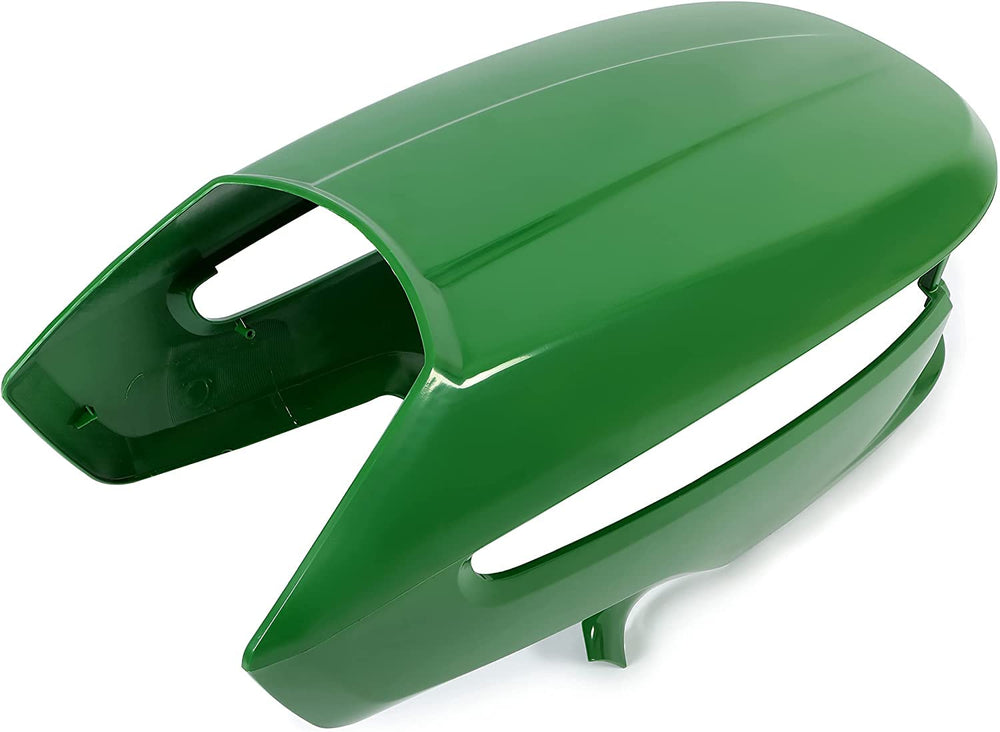 HECASA front hood view showing exact John Deere fit and restored appearance