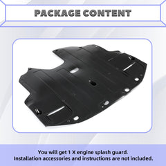 HECASA splash shield installed under Hyundai Elantra protecting engine bay