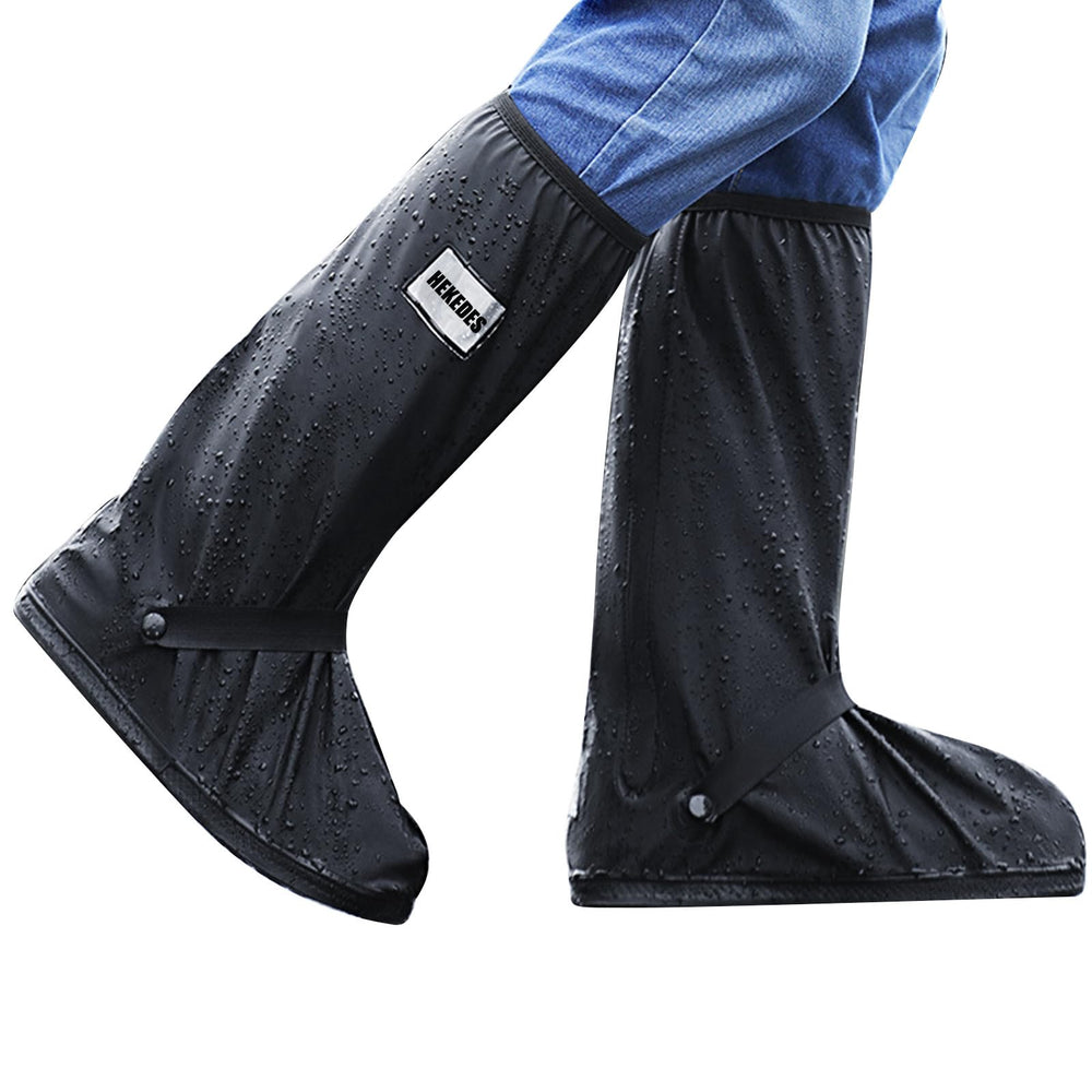 HEKEDES front view black boot cover protecting shoes from rain