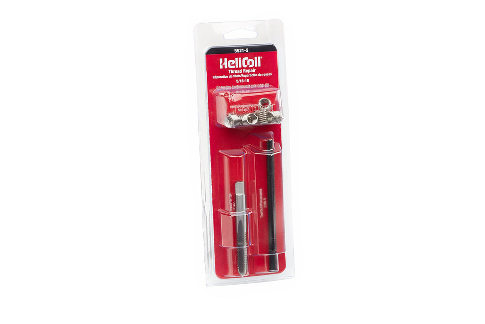 Helicoil 5521-5 front packaging showing kit contents and organized layout