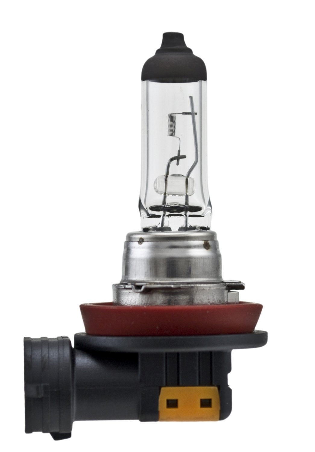 Hella H8TB bulb close-up of filament and glass offering clear construction detail for durability
