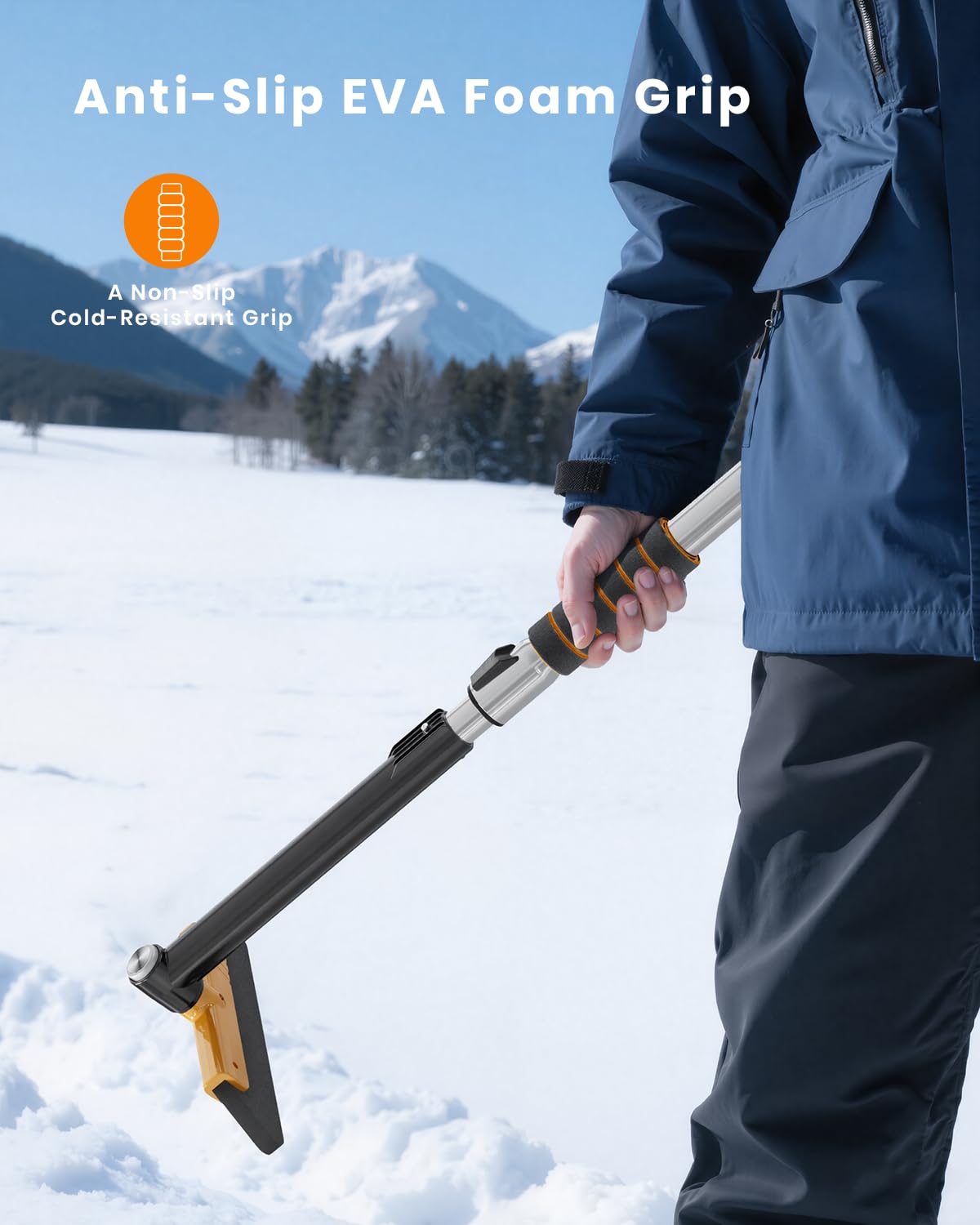 helloleiboo ABS ice scraper edge breaking thin ice effectively with control