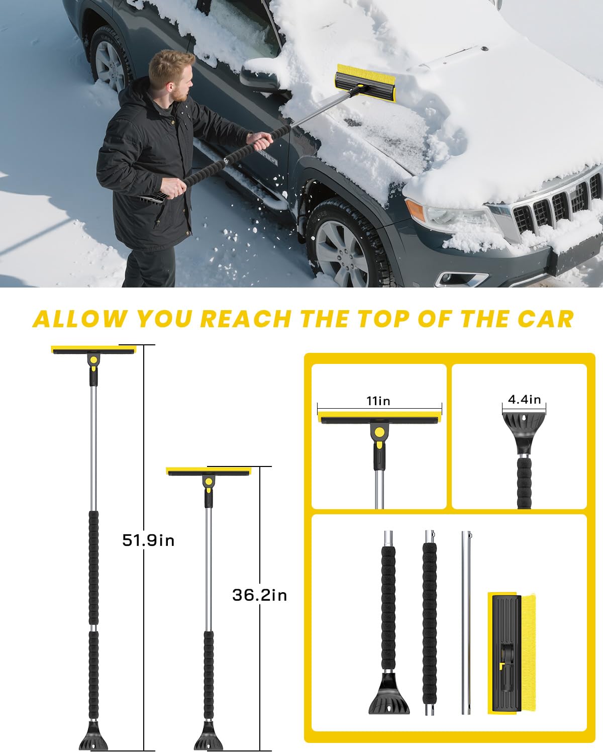 helloleiboo in use on SUV roof clearing center without ladder