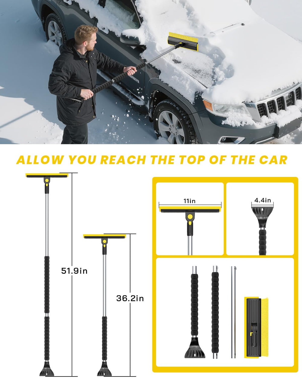 helloleiboo in use on SUV roof clearing center without ladder