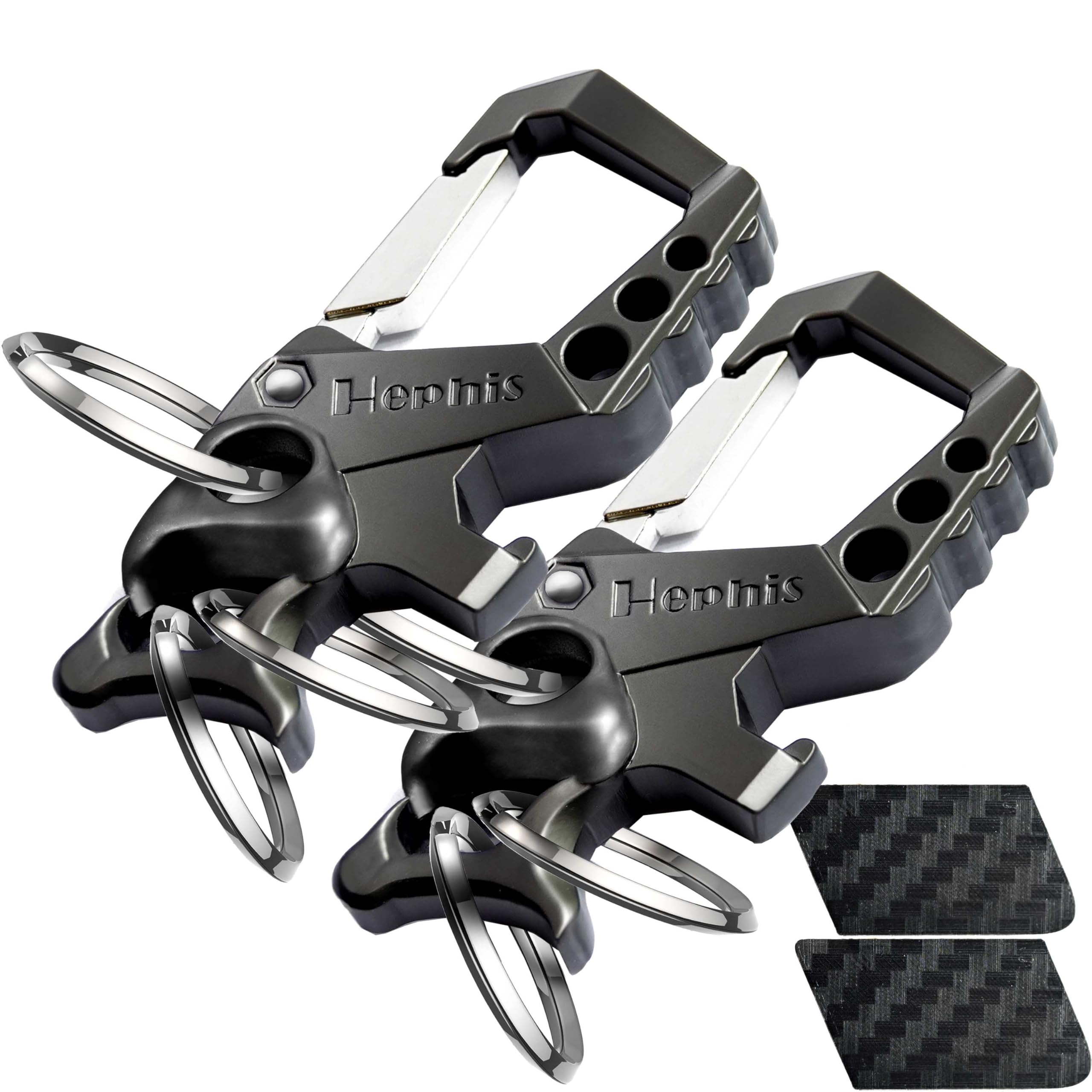 Hephis front view of skull key organizer showing secure compact design and durability