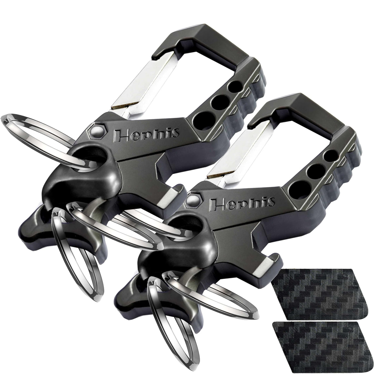 Hephis front view of skull key organizer showing secure compact design and durability