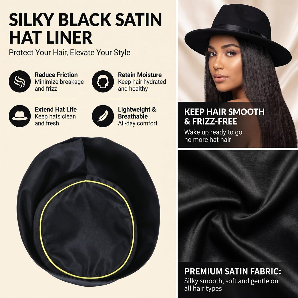 Hercicy close-up satin texture highlighting smooth fabric that protects hair