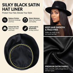 Hercicy close-up satin texture highlighting smooth fabric that protects hair