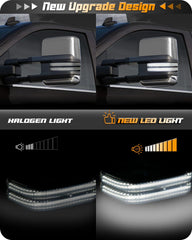 HERCOO installed on Silverado mirror demonstrating upgraded signaling clarity