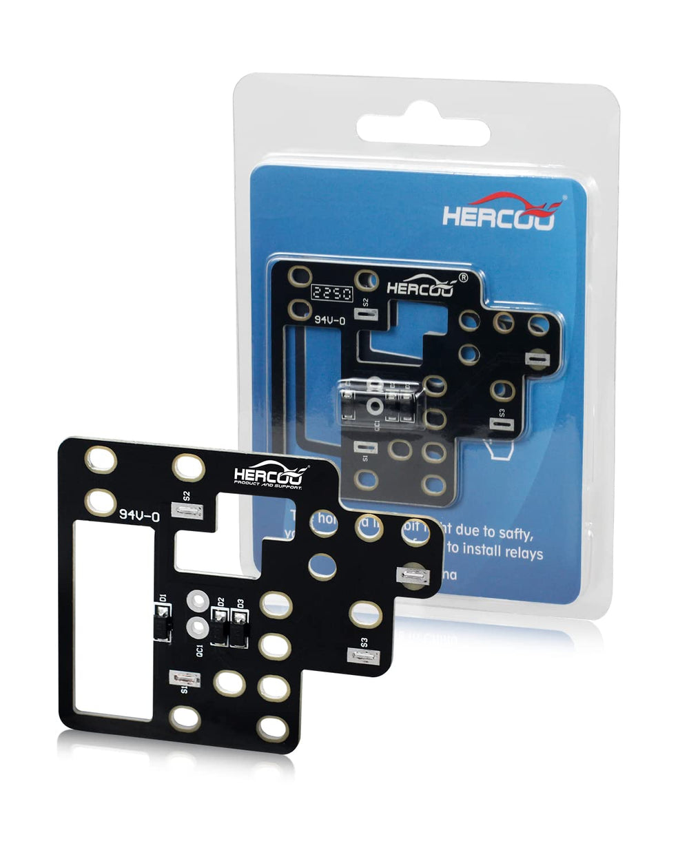 HERCOO module front view showing compact PCB and connector, increases visibility