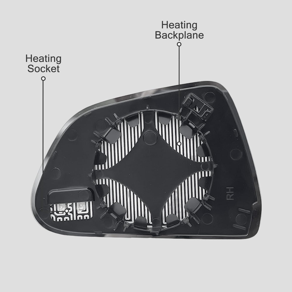 Heyokoo mirror mounted on Tesla Model 3 passenger side demonstrating factory fit