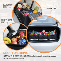 HEYTRIP removable dividers and mesh pockets detail showing customizable organization benefit