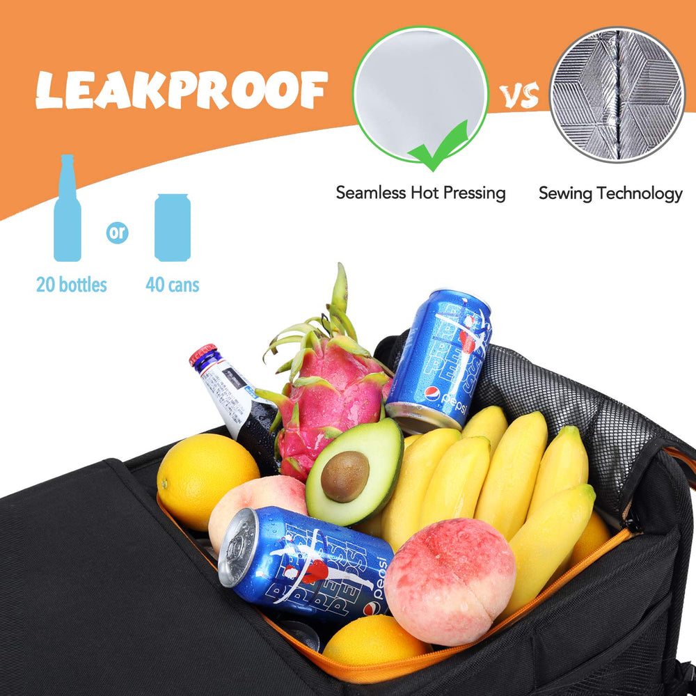 HEYTRIP trunk set up for a road trip with gear and cooler showing convenience and travel-ready benefit