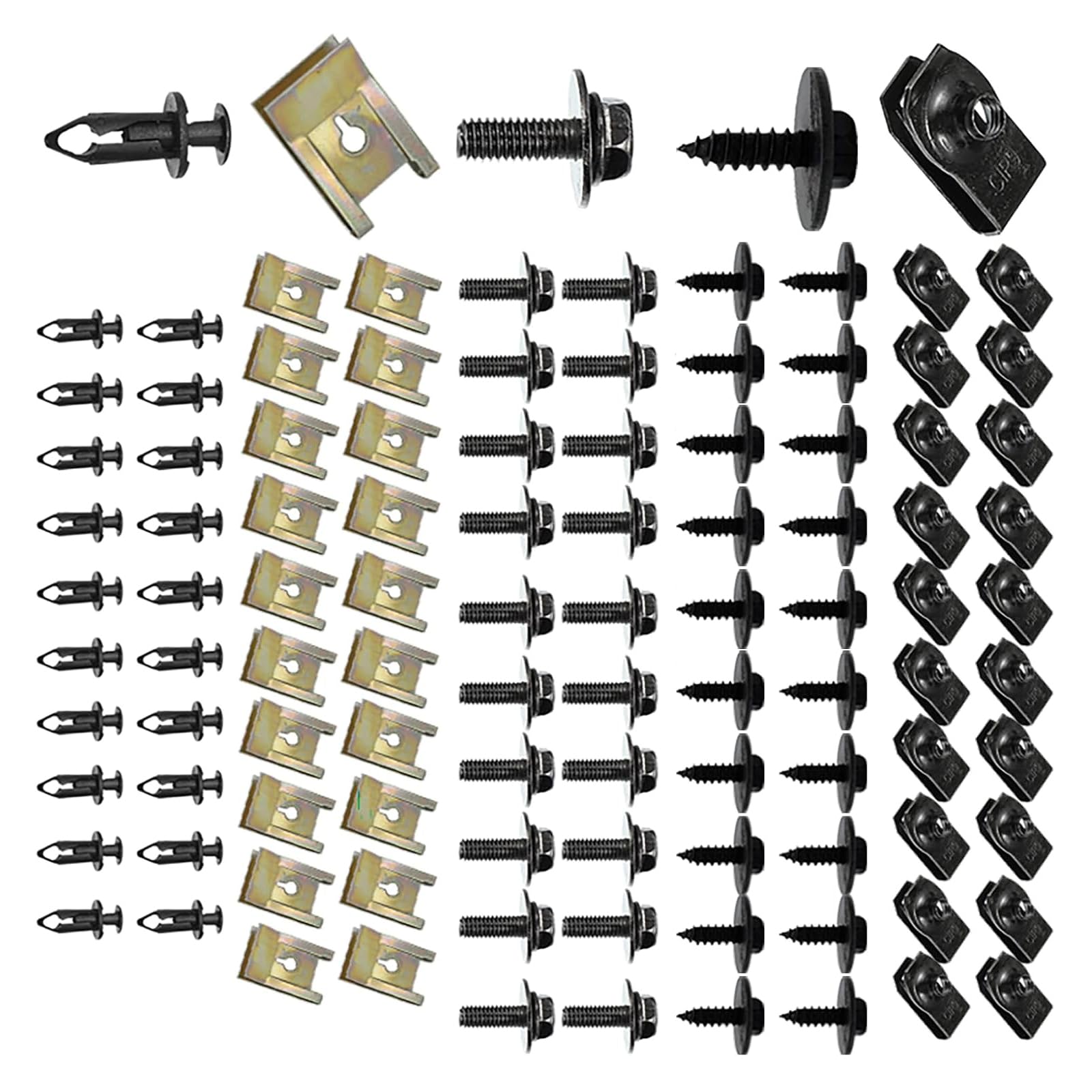 Heyzidu front packaging showing full 100-piece fastener kit and organized compartments for convenience