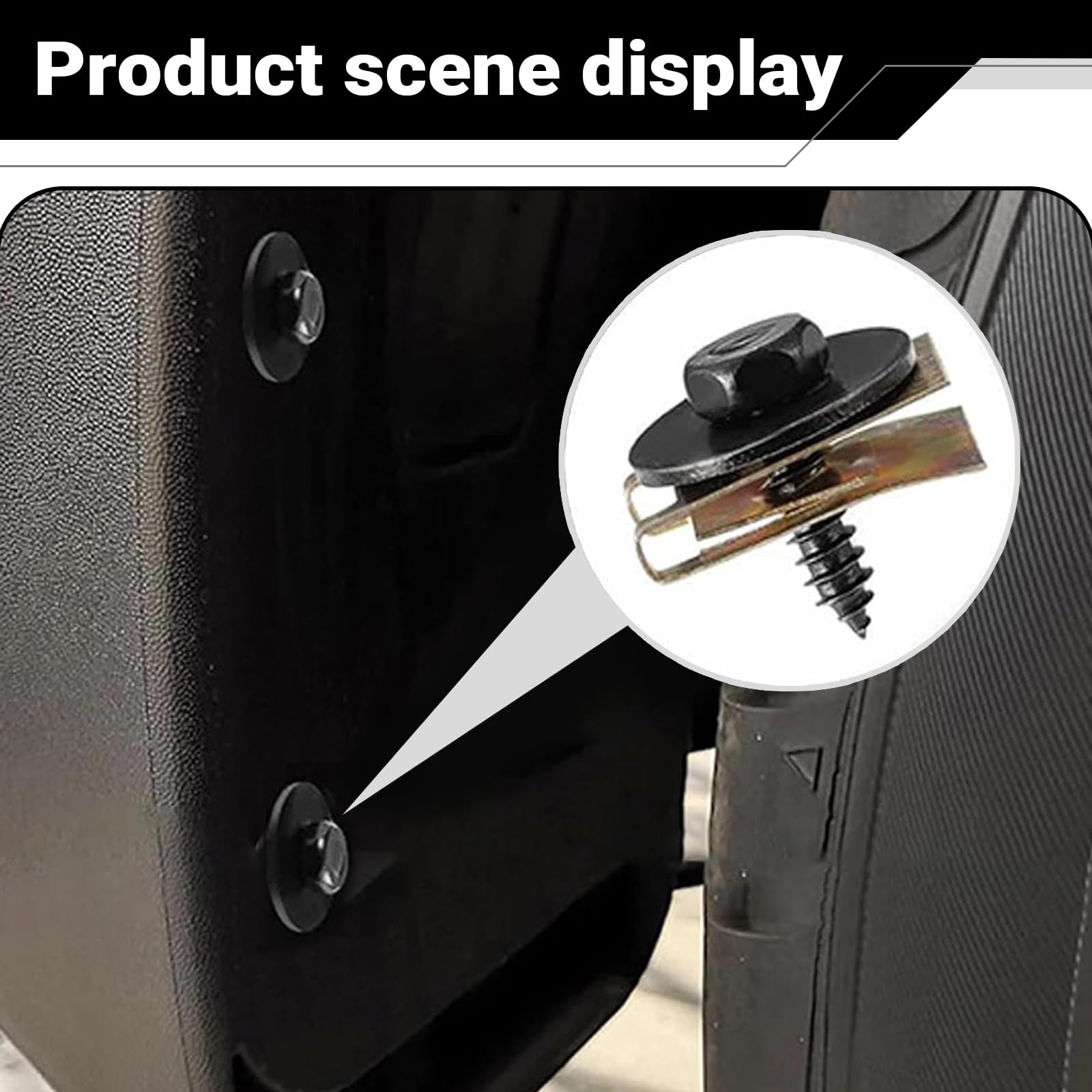 Heyzidu fasteners in use installing a splash shield showing reliable fastening and tidy finish