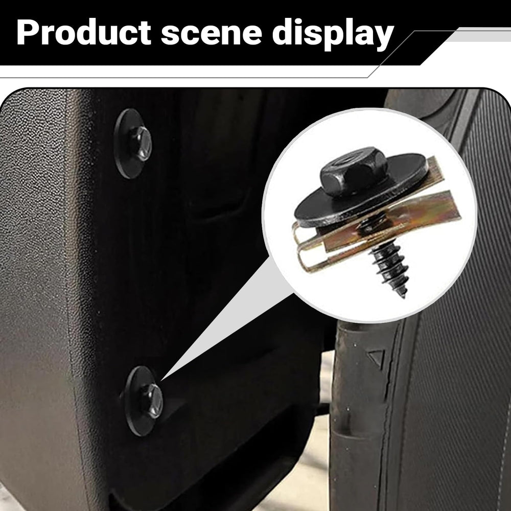 Heyzidu fasteners in use installing a splash shield showing reliable fastening and tidy finish