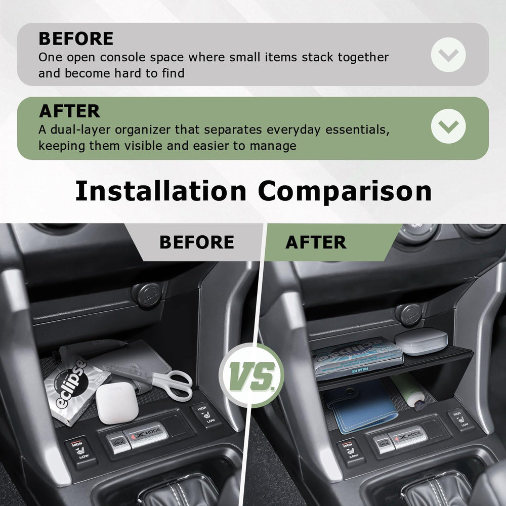HGWEI installed in Subaru Forester console preserving USB access