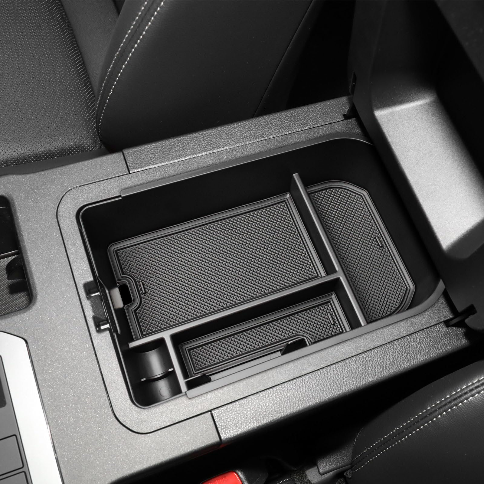 HGWEI organizer installed in Land Cruiser displaying seamless OEM fit benefit