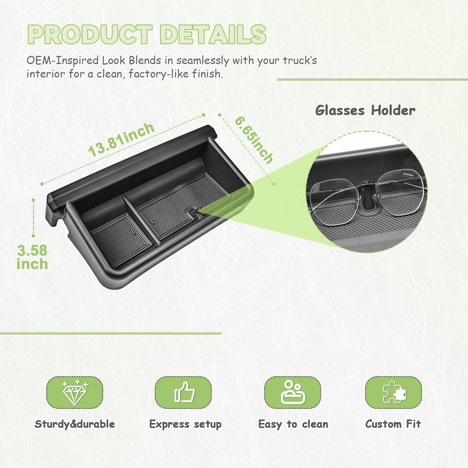 HGWEI texture and edge detail illustrating durable ABS finish and fit