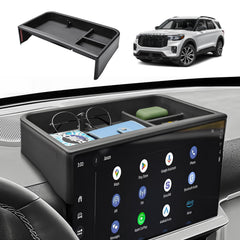 HGWEI front view of dash tray showing neat storage and easy access