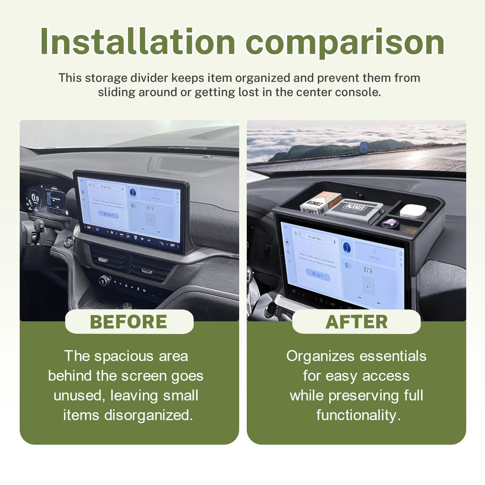 HGWEI installed in Ford Explorer behind screen demonstrating unobstructed view