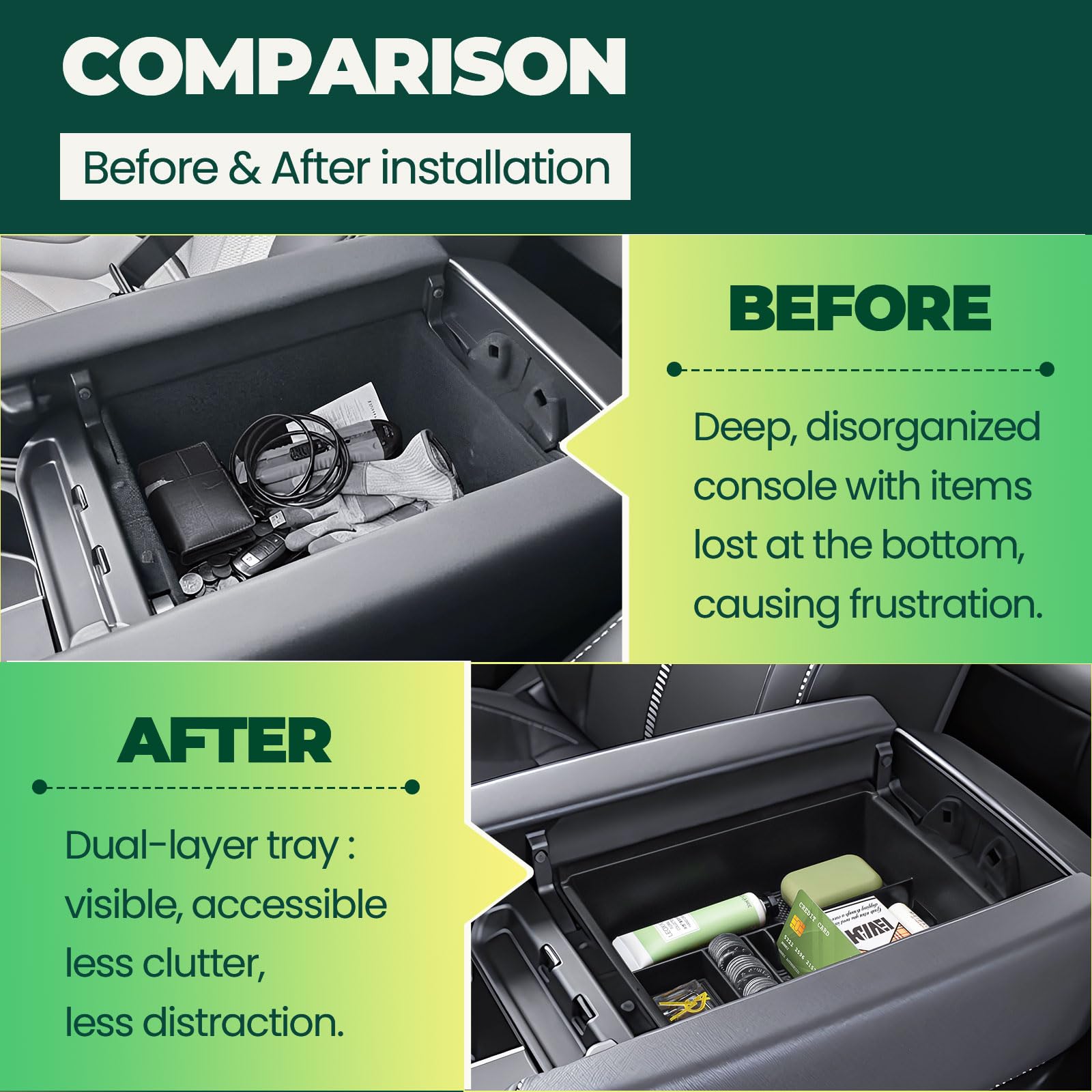 HGWEI organizer installed in 2024 Lexus TX console for seamless fit