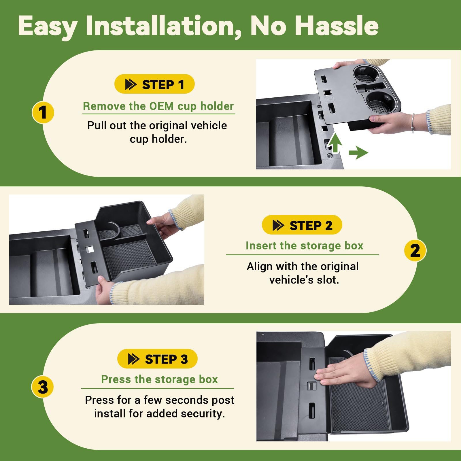 HGWEI rubber mat detail reducing movement and minimizing cabin noise