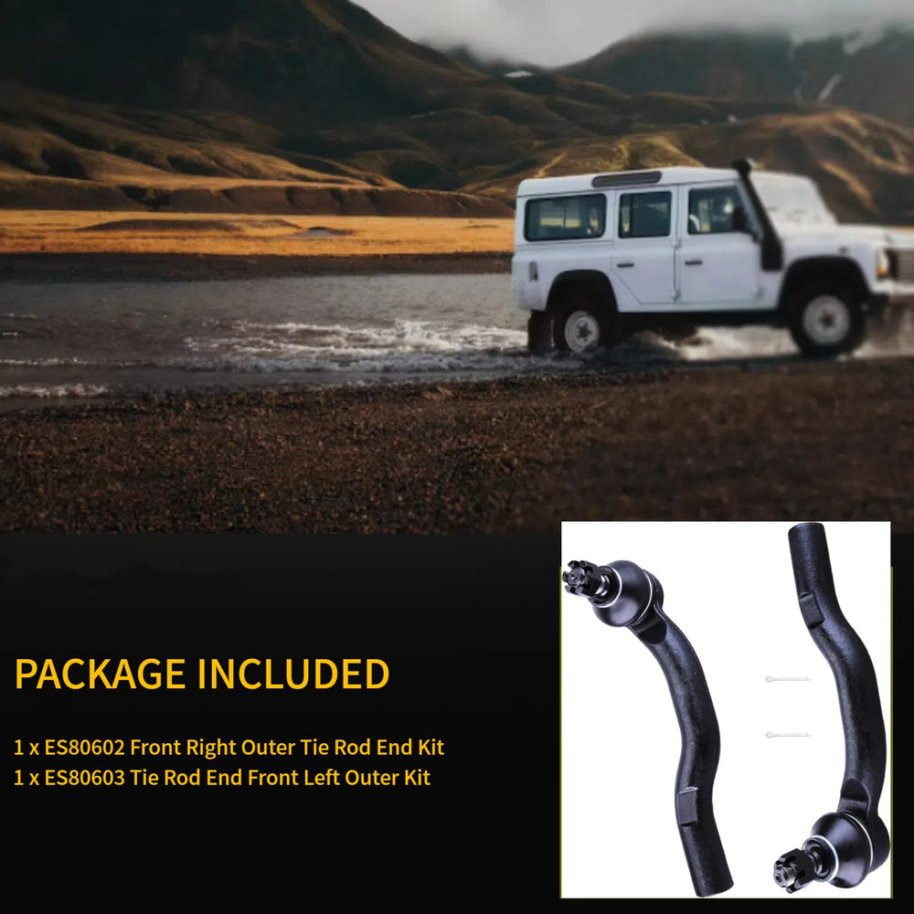 HHCM front left outer tie rod end close-up showing durable construction and ready-to-install design
