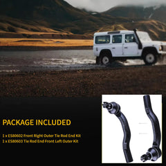 HHCM front left outer tie rod end close-up showing durable construction and ready-to-install design