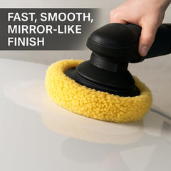HI-BUFF hook-and-loop backing close-up showing secure attachment and fast pad changes