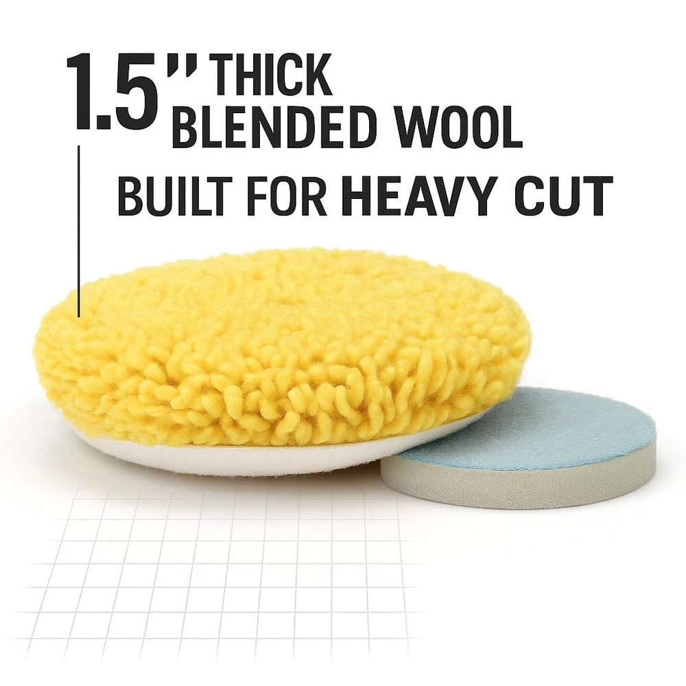 HI-BUFF pad in a detailing kit lifestyle shot showing professional-ready durability and convenience