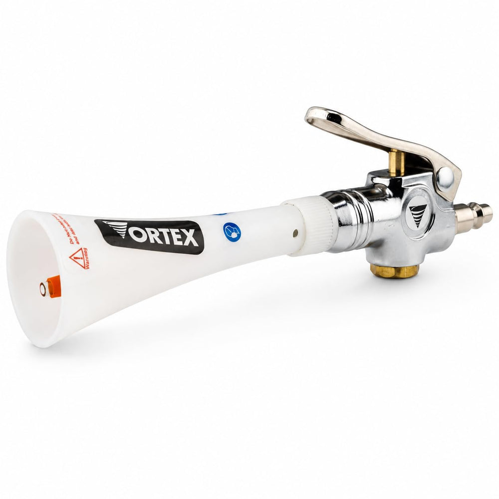 HI-TECH vortex front nozzle showing cone shape for faster area coverage