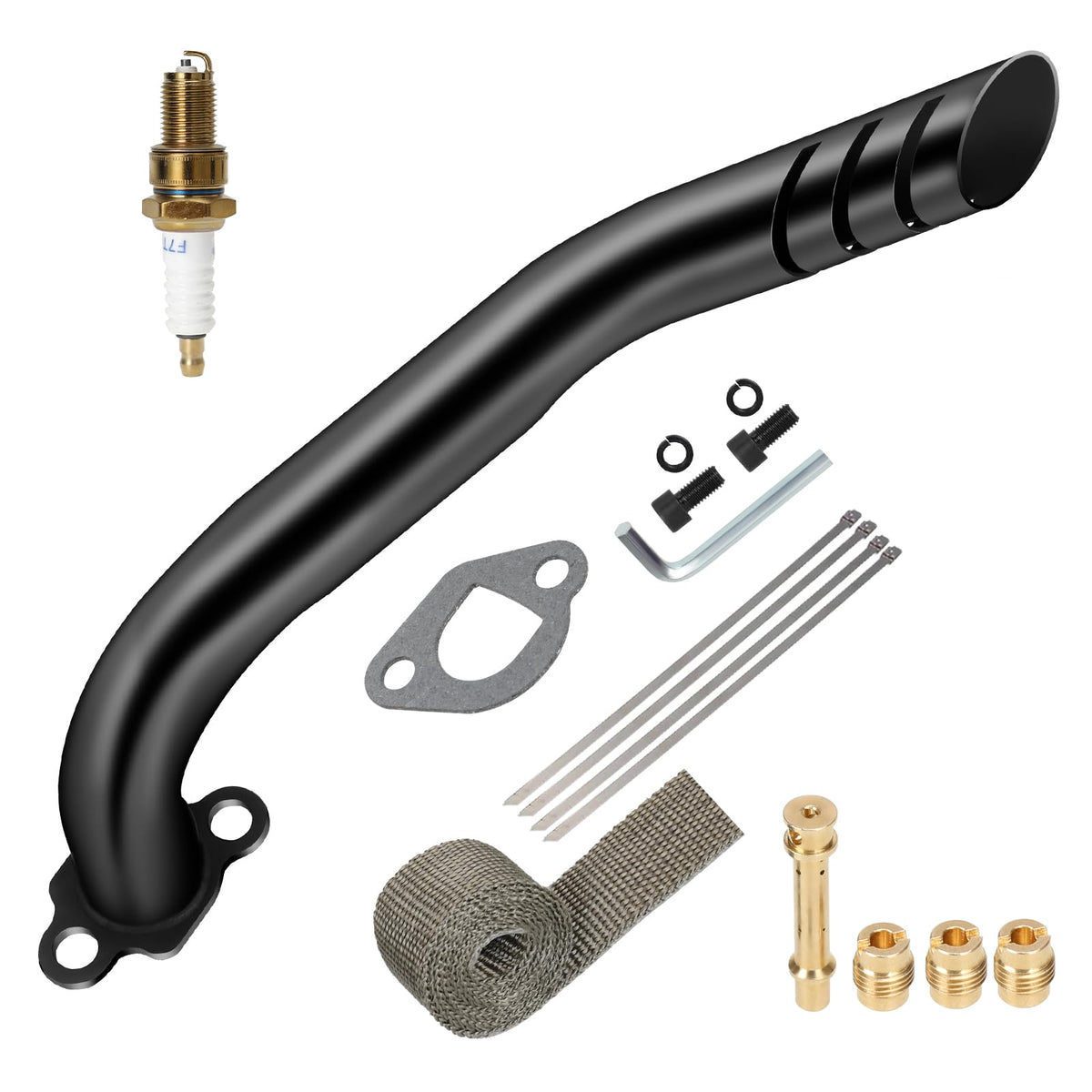 HIAORS exhaust pipe front view showing fit and finish for better flow