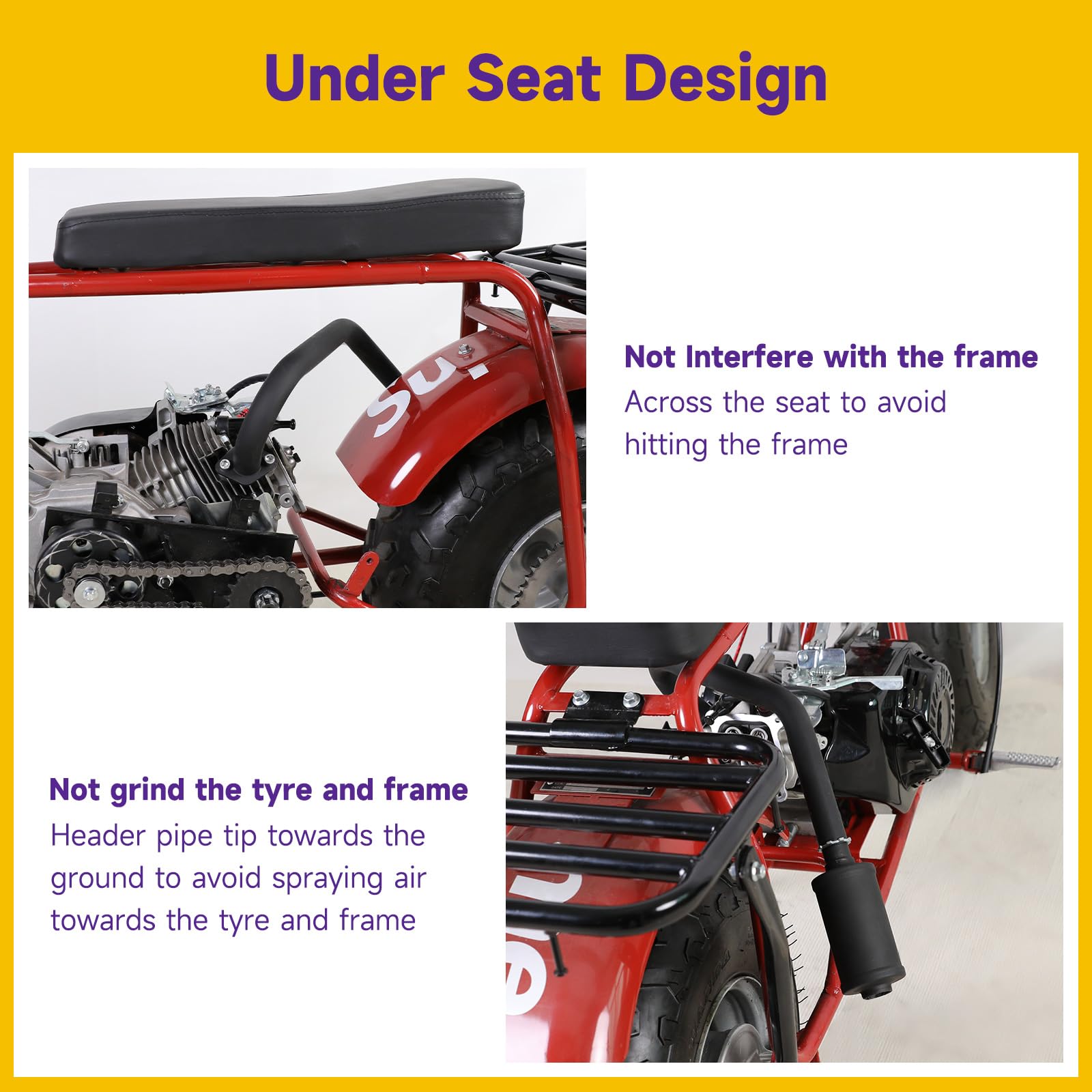 HIAORS heat shield detail protecting seat area from heat