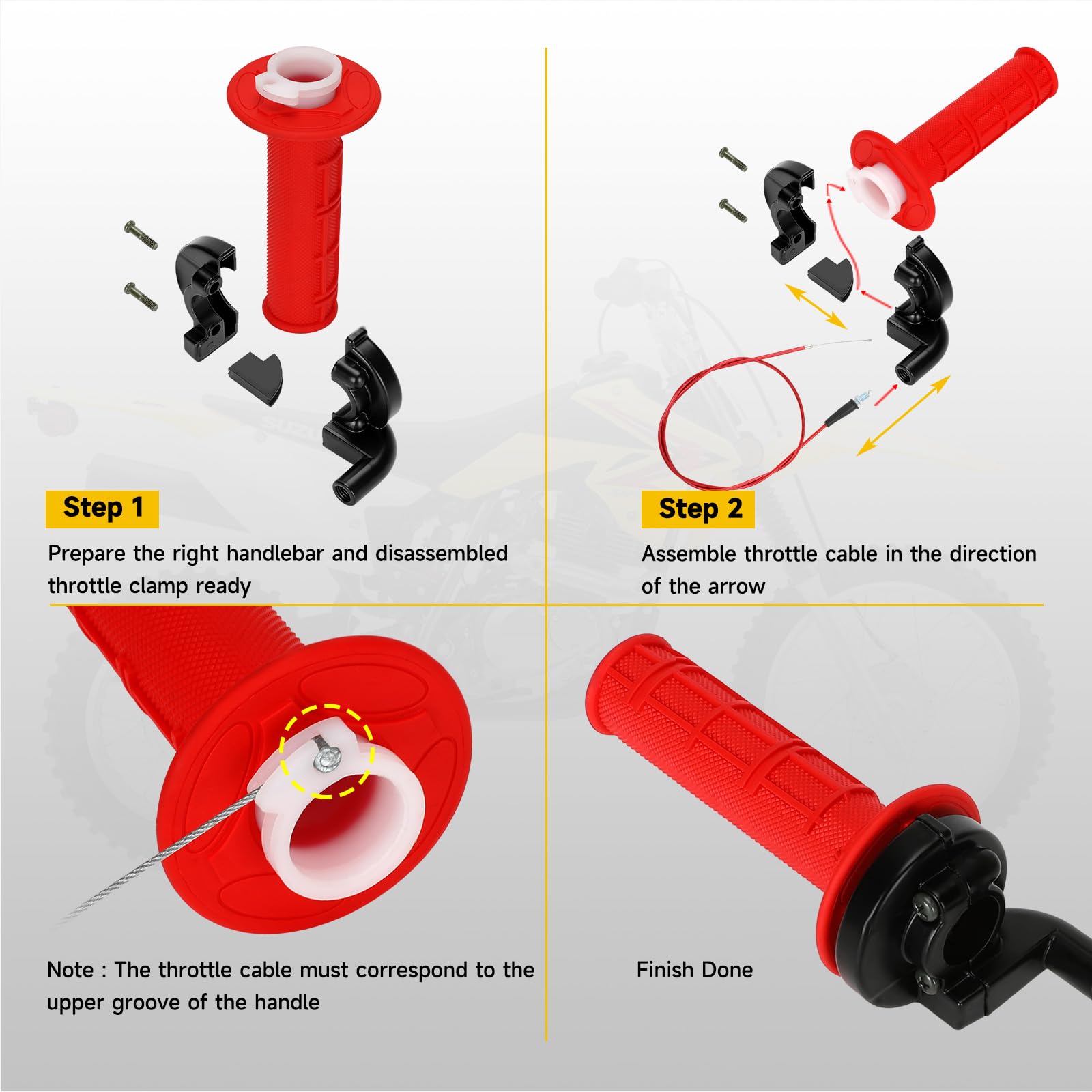 HIAORS throttle installed on Coleman CT200U handlebar demonstrating direct compatibility