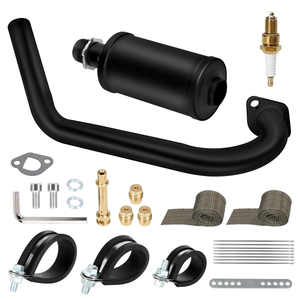 HIAORS muffler front view showing shape and airflow benefit