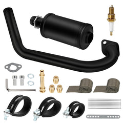 HIAORS muffler front view showing shape and airflow benefit