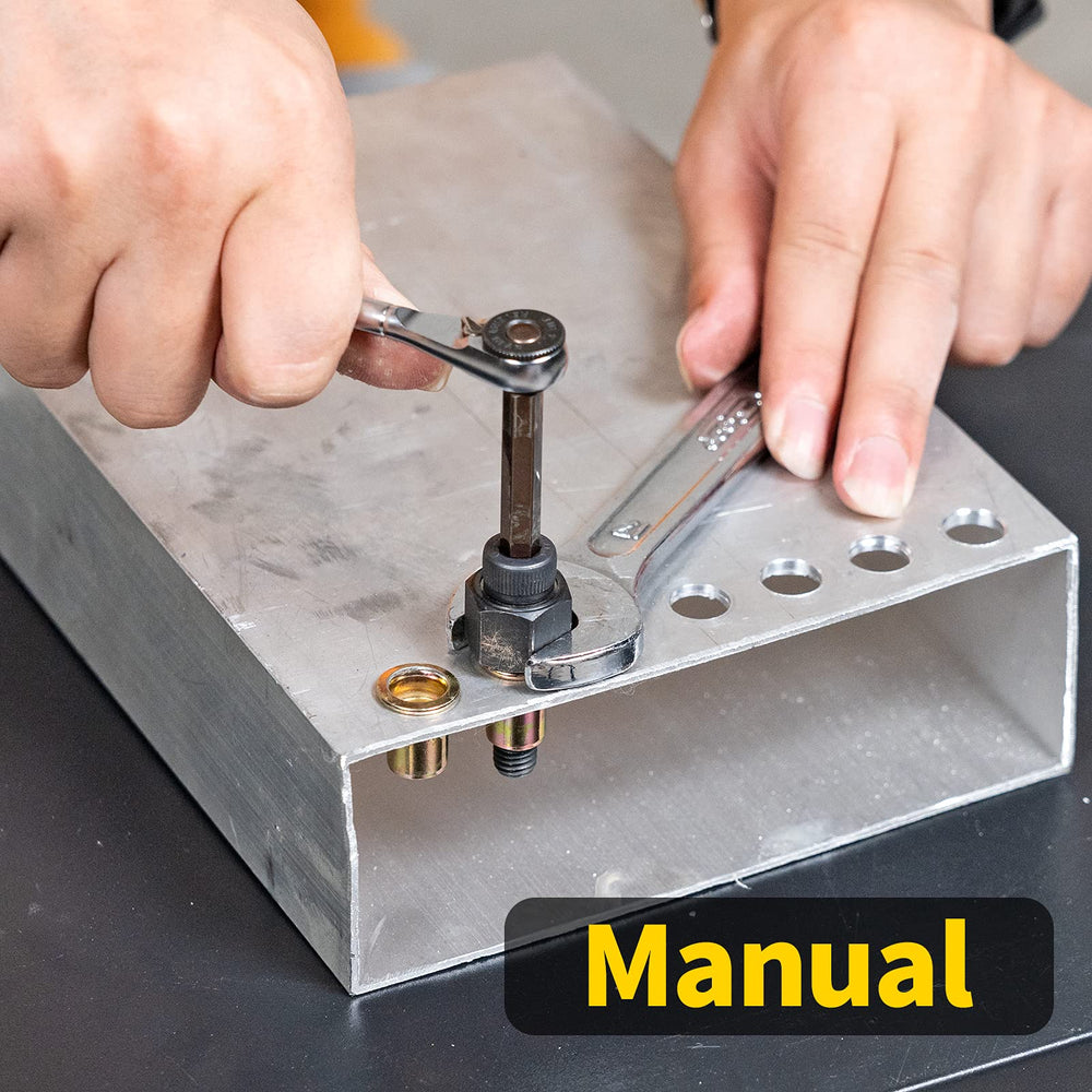 HIFESON rivet nut tool head close-up demonstrating sturdy chromium steel construction