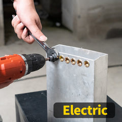 HIFESON step drill bit detail showing stepped cutting edges for accurate hole sizing