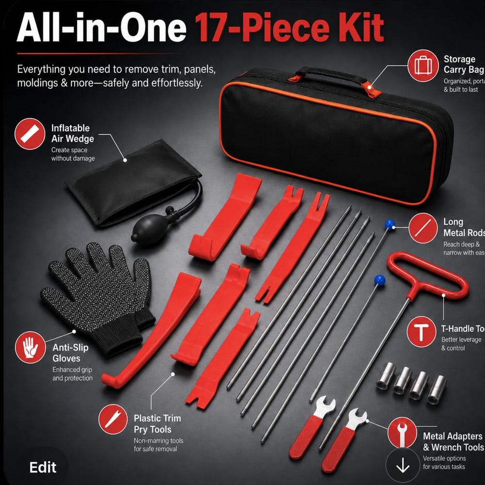 HIGH & SKY non-marring wedges and trim tools protecting interior trim surfaces