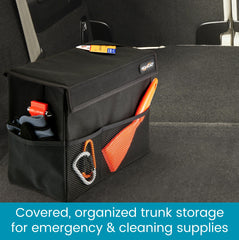 High Road Carganizer open main compartment holding tablet and bottles