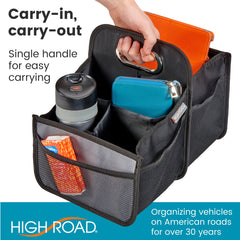 High Road interior with cushioned dividers keeping cups and bottles upright