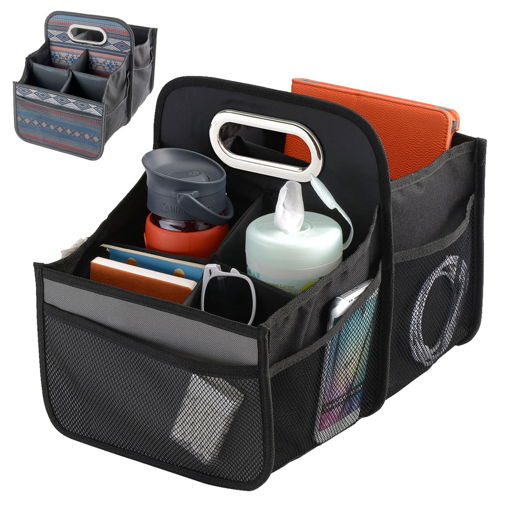 High Road front view of organizer showing compartments and tidy storage benefit
